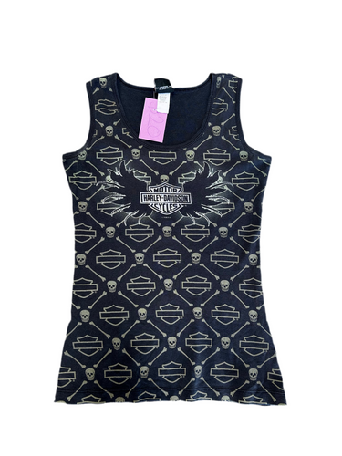 Harley Davidson Skull Print Tank Top