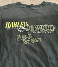 Load image into Gallery viewer, Harley Davidson Motorcycles “Fear No One” Green T-Shirt