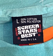 Load image into Gallery viewer, 89’ Vintage Texas “Dare to be Dillo…” Teal T-Shirt