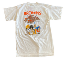 Load image into Gallery viewer, 1989 NFLP Cleveland Browns Barking Dogs White T-Shirt