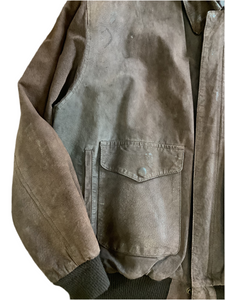 Global Identity Leather Aviator Jacket