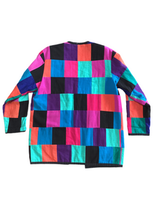 Multicolor checker lightweight jacket