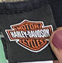 Load image into Gallery viewer, Y2K Harley Davidson Rhinestone Cortland, OH Black Women’s Top