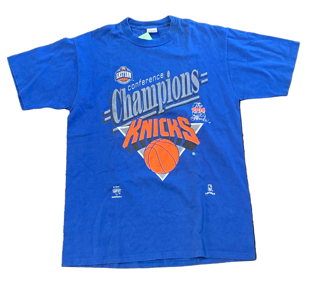 1994 New York Knicks NBA Conference Champions Blue T-Shirt