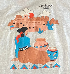 Vintage San Antonio, Texas Pueblos Grey T-Shirt