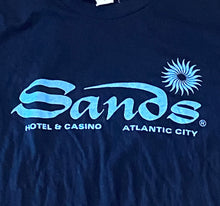 Load image into Gallery viewer, Vintage Sands Hotel &amp; Casino Atlantic City Navy T-Shirt