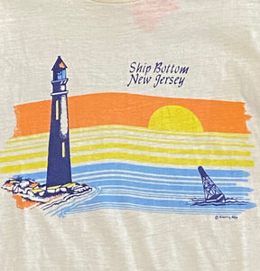 Vintage Ship Bottom New Jersey Yellow T-Shirt