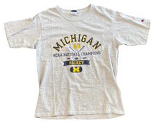 Load image into Gallery viewer, 1998 Michigan NCAA National Hockey Champions Grey T-Shirt
