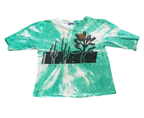 87’ Scorpion Bay “Hot Sauce” Ocean Pacific Green Tie Dye T-Shirt