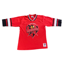 Load image into Gallery viewer, Vintage Chicago Blackhawks Red Striped 3/4 Sleeve Shirt
