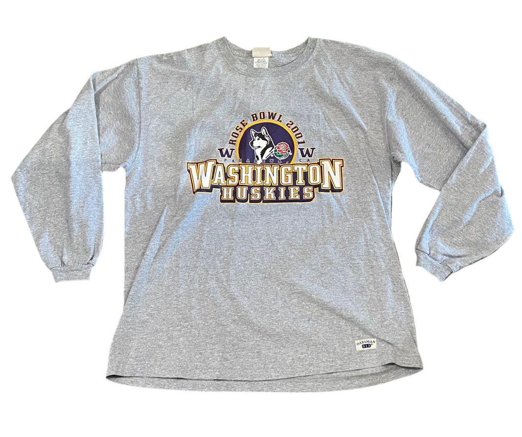 2001 Washington Huskies Rose Bowl Grey T-Shirt