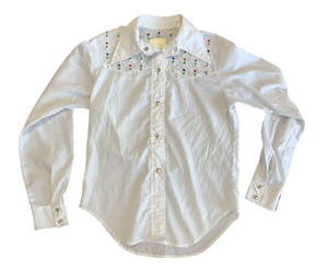 Floral femme pearl snap