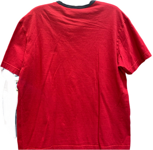 Vintage Calvin Klein Navy-Collared Red T-Shirt