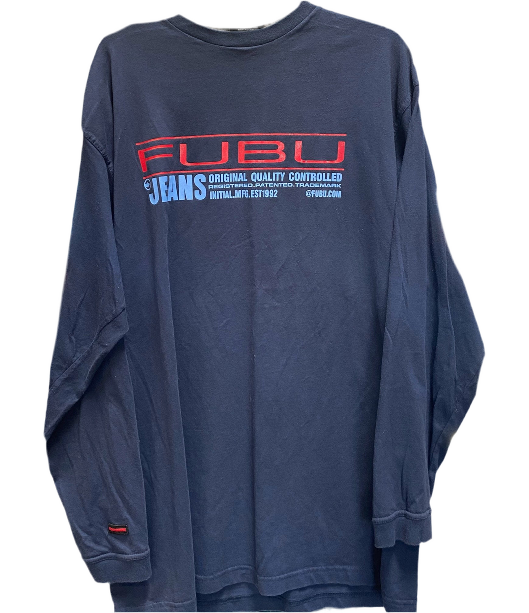 Fubu Jeans Long Sleeve Navy Shirt
