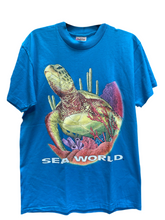 Load image into Gallery viewer, Vintage Sea World Turtle in the Coral Teal T-Shirt