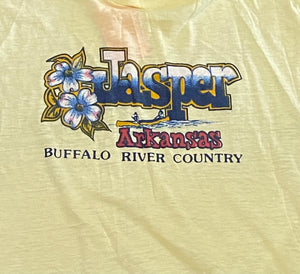 Vintage Jasper, Arkansas “Buffalo River Country” Yellow T-Shirt