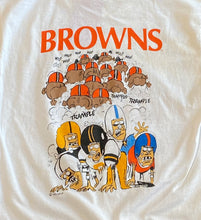 Load image into Gallery viewer, 1989 NFLP Cleveland Browns Barking Dogs White T-Shirt