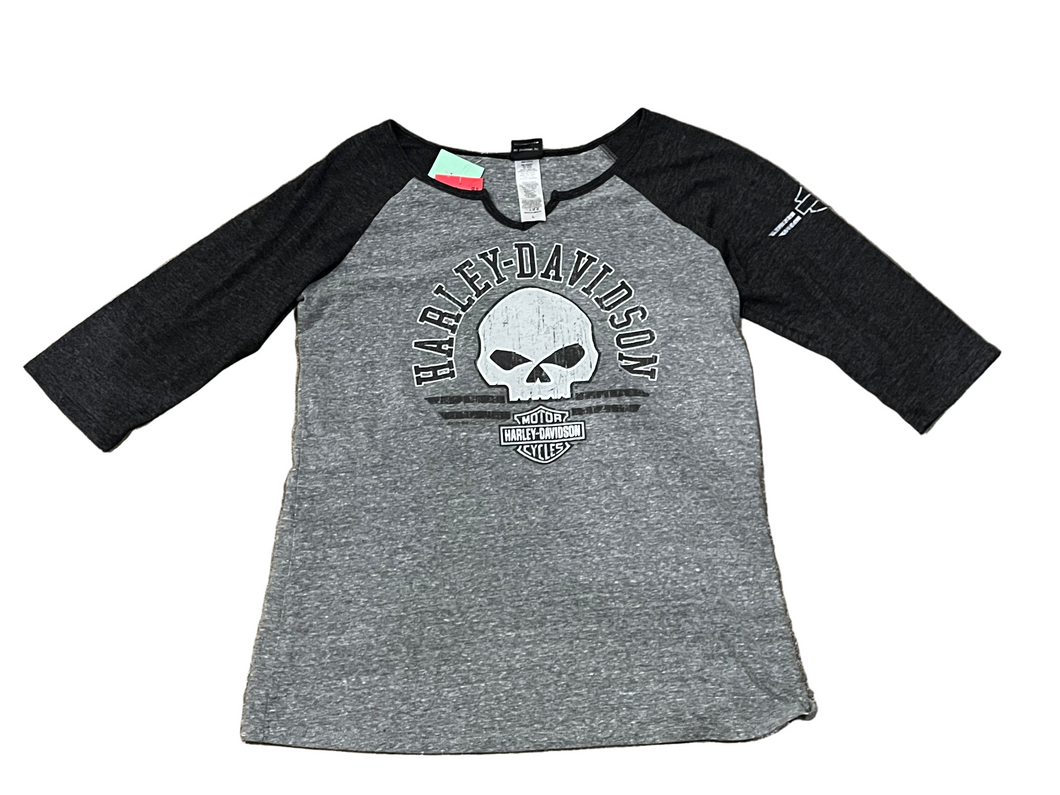 Harley Davidson El Paso, TX Grey & Black Raglan Tee