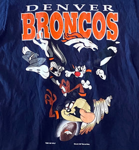 1997 Denver Broncos Taz Cartoon T-Shirt