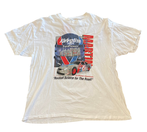 1998 Mark Martin Synpower Racing NASCAR White T-Shirt
