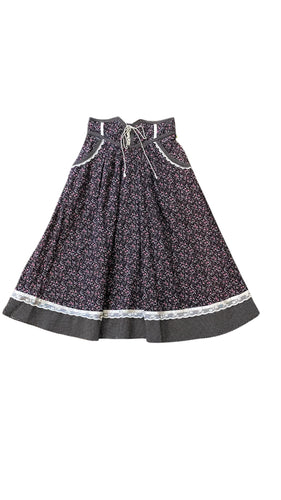 Gunnies Gunne Sax Floral Midi Skirt