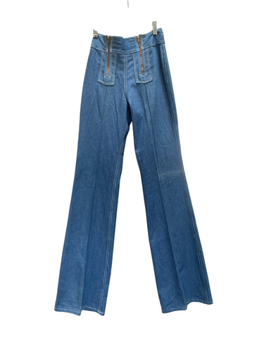 70s HighRise Duel Zip Denim Jeans