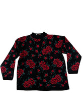 Load image into Gallery viewer, Mathias Petite Glittery Rose Black Sweater