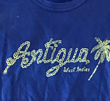 Load image into Gallery viewer, Vintage Antigua, West Indies Rope Font Navy T-Shirt