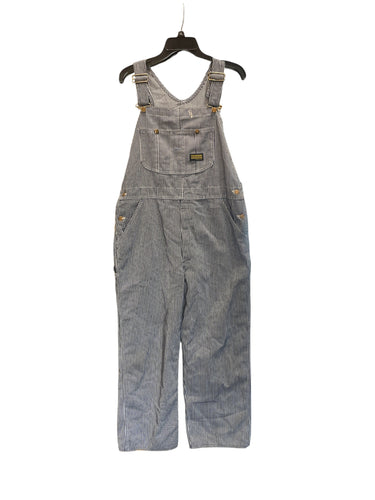 Toughskins Striped White and Dark Blue Overalls