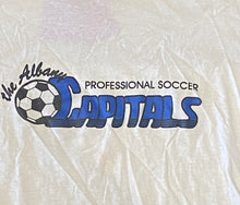 Load image into Gallery viewer, Vintage “the Albany” Professional Soccer Capitals White T-Shirt