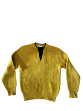 Load image into Gallery viewer, Ribbed Knit Sweater/ v-neck and collar detail