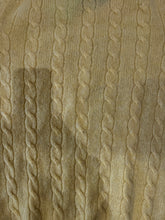Load image into Gallery viewer, Pale yellow/cable-knit Crewneck sweater