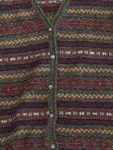 Eddie Bauer 100% Wool Earth Tone Sweater Vest