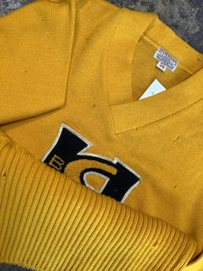 Vintage Varsity Band Patch Knit Sweater