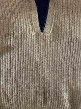 Load image into Gallery viewer, Ribbed Knit Sweater/ v-neck and collar detail