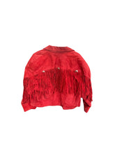 Load image into Gallery viewer, Red Fringe Western Leather Jacket