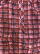 Load image into Gallery viewer, Plaid Long sleeve/ half button down