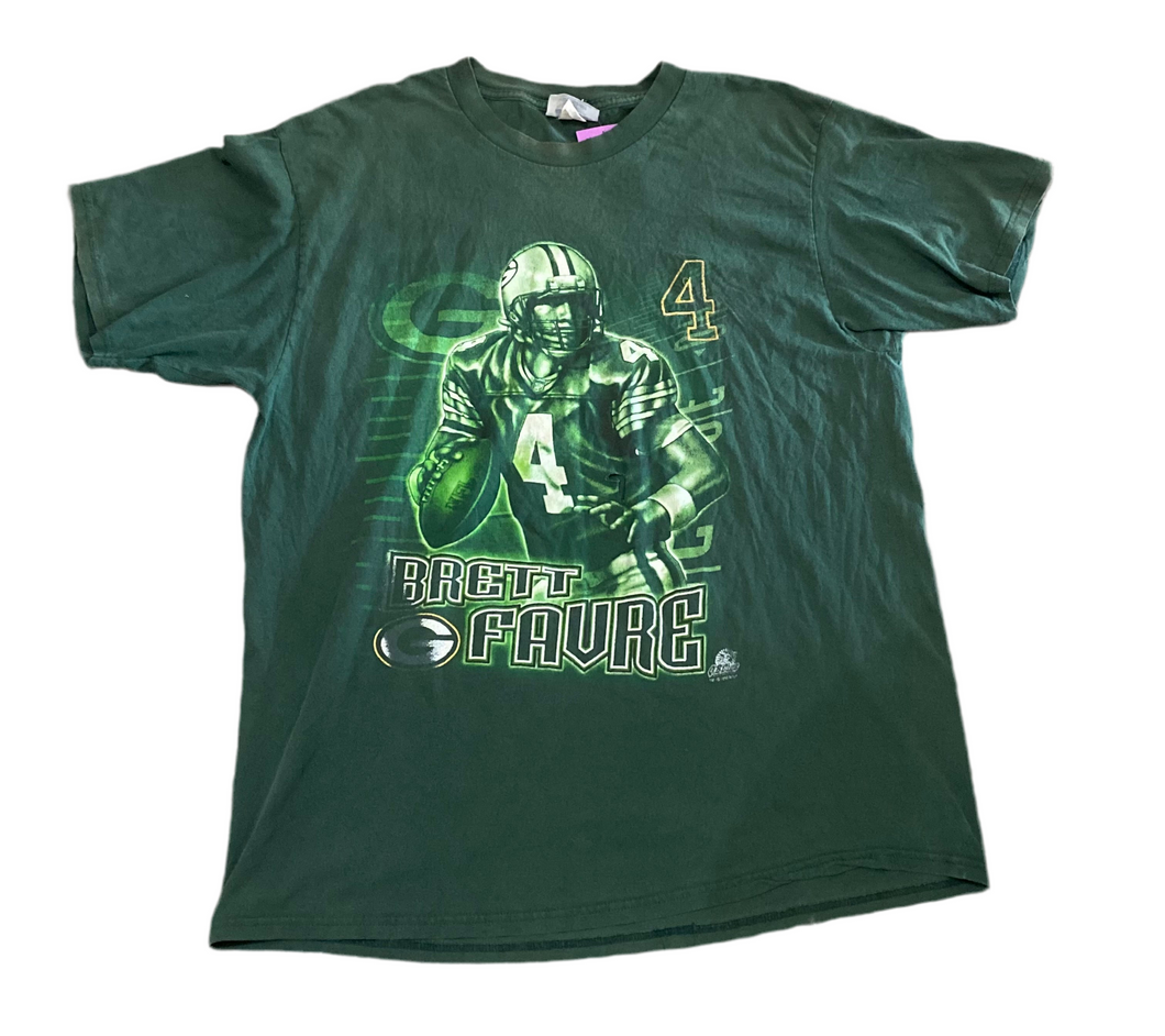 Green Bay Packers Brett Favre #4 Green T-Shirt