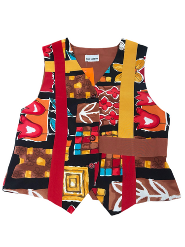Lori Lundon Silk Patterned Vest