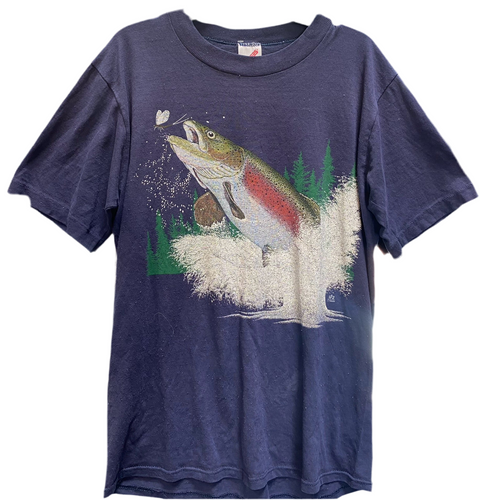 1988 LSJ Jumping Fish Navy T-Shirt