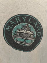 Load image into Gallery viewer, Vintage Lighthouses of Maryland Light Teal T-Shirt