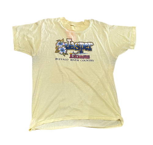 Vintage Jasper, Arkansas “Buffalo River Country” Yellow T-Shirt