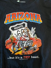 Load image into Gallery viewer, Vintage Arizona Route 60 “But it’s a Dry Heat…” Black T-Shirt