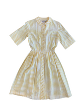 Load image into Gallery viewer, Vintage Yellow Seersucker Dress