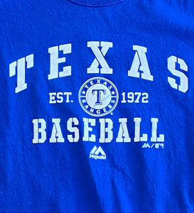 Texas Rangers "Est. 1972" Blue Baseball T-Shirt