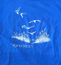 Load image into Gallery viewer, Vintage Virginia Beach, VA Birds Flying Blue T-Shirt