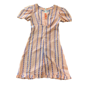 Vintage Plaid and Floral dress