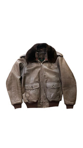 Abercrombie & Fitch Fur Collar Leather Jacket