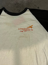 Load image into Gallery viewer, Vintage Virginia Beach, VA Black and White Raglan T-Shirt