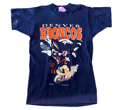 1997 Denver Broncos Taz Cartoon T-Shirt